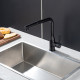 Смеситель для кухни с выдвижным изливом и режимом душ FRAP F6096-6, черный