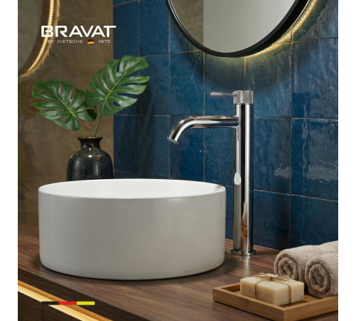 Высокий смеситель для раковины BRAVAT F1787918CP-A-SW, хром