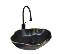 Комплект Bronze de Luxe: раковина Black Orchid 1395 со смесителем SCANDI 9015B