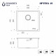 Кухонная мойка Grandex Aqua Optima 501086, сатин