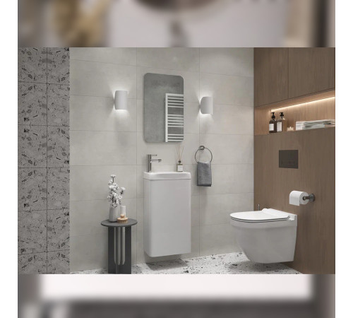 Тумба под раковину подвесная Velvex Bio tp.BIO.BIO.MAXI.40.1D белый глянец, 40 см