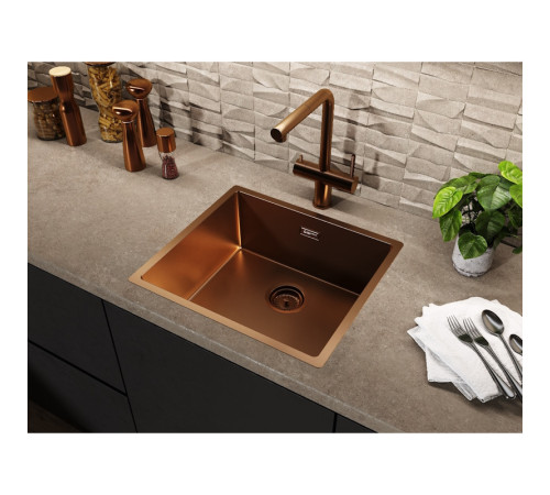 Кухонная мойка Grandex Aqua Optima 5010862, медь