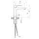 Смеситель для раковины WesnaArt NARCIS NAR06-210BL-25100, черный