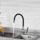 Смеситель для кухни с гибким изливом FRUD R43151-6, хром/черный