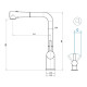 Смеситель для кухни Grandex Aqua Integra-SP 9020493, графит