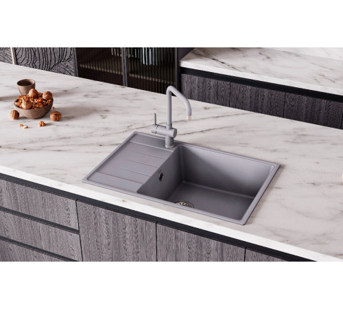 Кухонная мойка Ulgran Quartz Prima 760-05, бетон