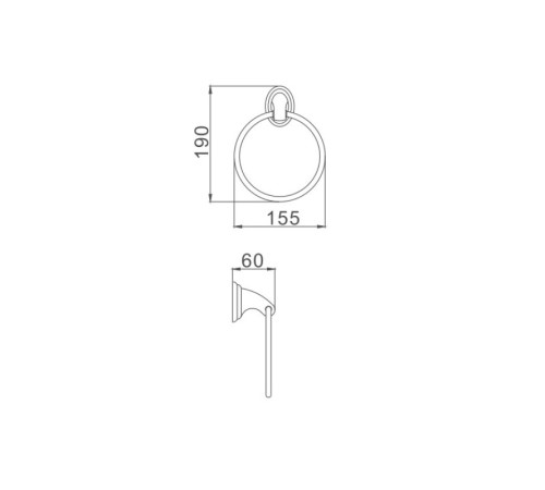 Полотенцедержатель Haiba HB1504, хром
