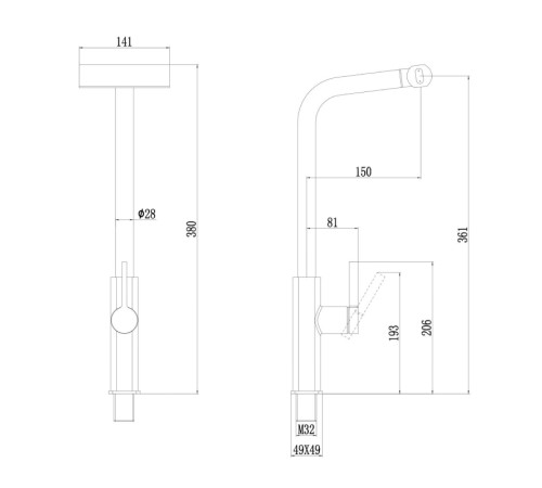 Смеситель для кухни Fmark FS8266C, матовое золото