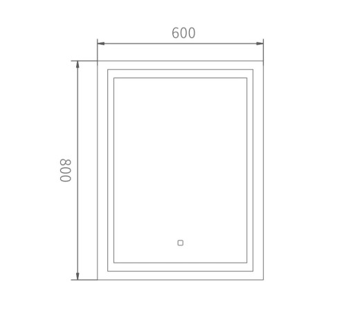 Зеркало с LED подсветкой Haiba HB660, 60x80