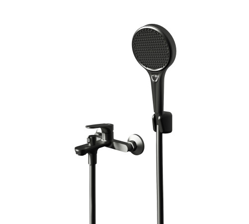 Смеситель для ванны Knotlor KN-82/GM, вороненая сталь