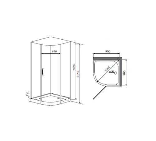 Душевая кабина Timo Premium ARMO H-506, 90x90x215