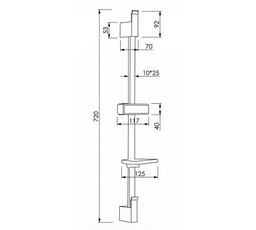 Душевой гарнитур ESKO SR720SMR, хром