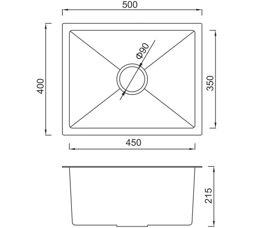 Кухонная мойка с коландером GAPPO GS5040, сатин