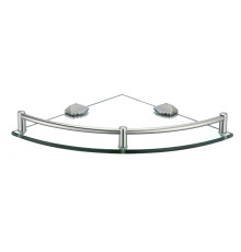 Полка угловая стеклянная Savol S-003011, хром
