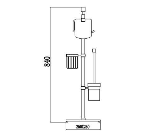 Напольная стойка Savol S-0Y650A, хром