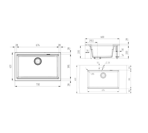 Кухонная мойка Grandex Aqua Comfort 500303, бежевый