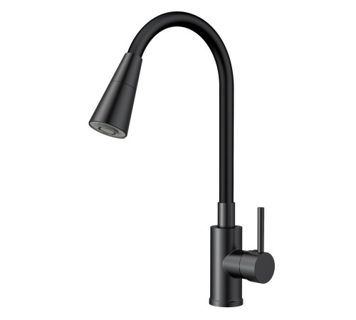 Смеситель для кухни с гибким изливом ESKO Kitchen K47BB, черный