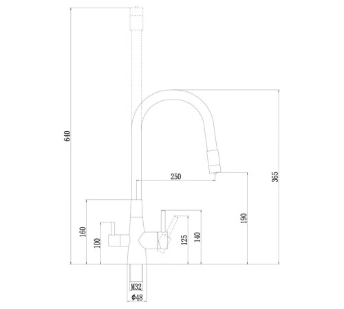 Смеситель для кухни с подключением фильтра воды Fmark FS1062-Q06, графит;серый