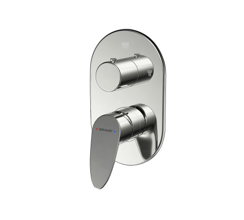 Смеситель для душа встраиваемый на 2 потока Bravat Drop P69190C-2-RUS, хром