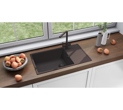 Кухонная мойка Ulgran Quartz Prima 860-06, трюфель