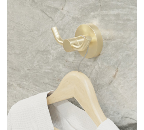 Двойной крючок для ванной FIXSEN COMFORT  GOLD FX-87005A, золото матовое