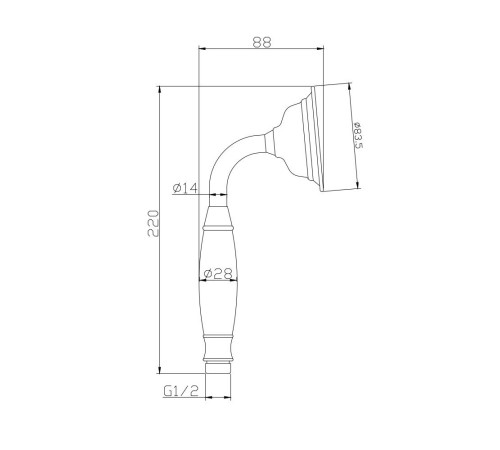 Лейка для душа ESKO SSP950BRQGold/SSP950BRQBr, золото