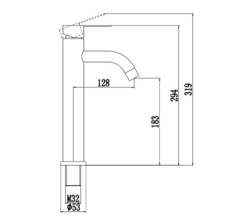 Смеситель для раковины Fmark FS8211C, матовое золото