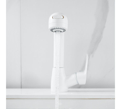 Смеситель для раковины многофункциональный Raffine F291C, белый
