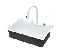 Многофункциональная кухонная мойка Savol S-SC003W, белый