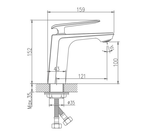 Смеситель для раковины Haiba HB10548-7, черный