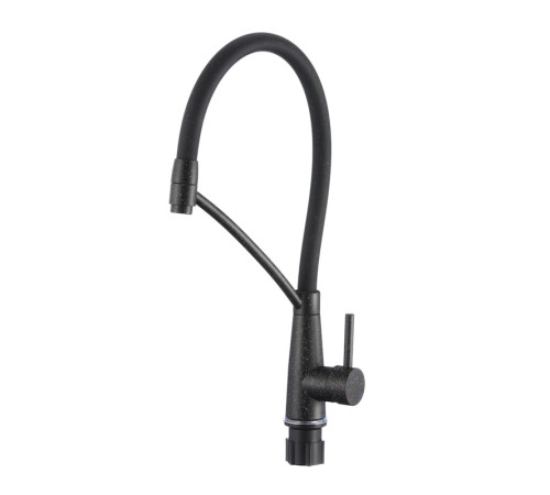 Смеситель для кухни с гибким изливом Fmark FS8255-H, черный