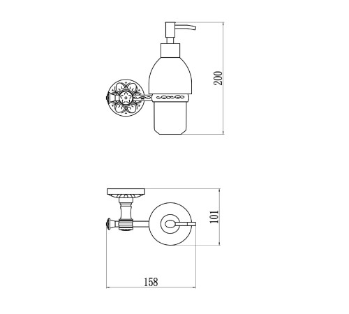Дозатор жидкого мыла Savol S-005831B, золото