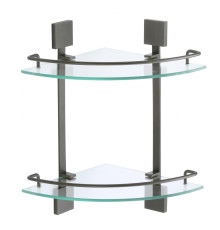 Полка угловая стеклянная Savol S-065322Q, графит