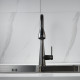 Смеситель для кухни с выдвижным изливом Shevanik S363T, оружейная сталь