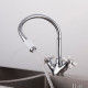 Смеситель для кухни с гибким изливом FRUD R43127-7, хром/белый
