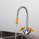 Смеситель для кухни с гибким изливом FRUD R43127-9, хром/оранжевый
