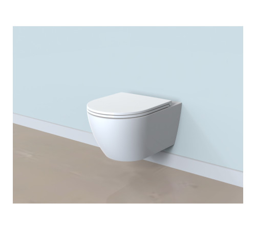 Унитаз подвесной SMARTFLOW URBAN безободковый с микролифтом, SMF812-WH, белый