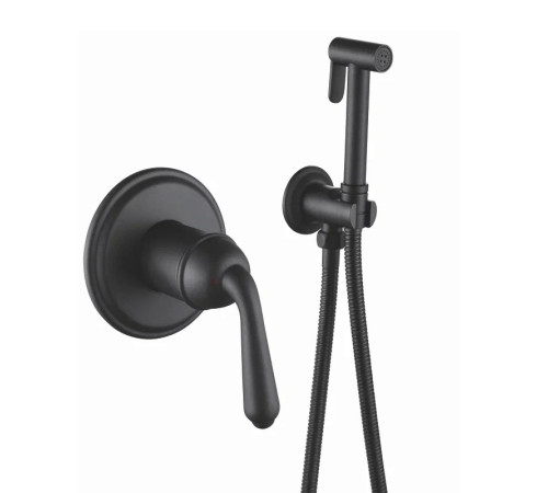 Гигиенический душ со смесителем Rose R0205H, черный