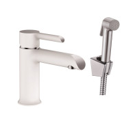 Смеситель для раковины с гигиеническим душем Haiba HB12805-8, белый