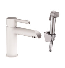 Смеситель для раковины с гигиеническим душем Haiba HB12805-8, белый