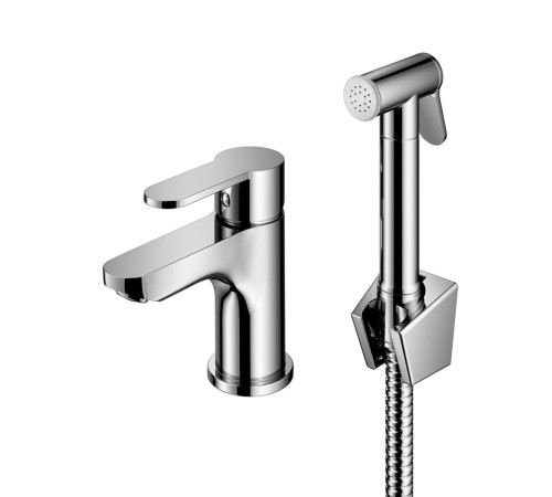 Смеситель для раковины с гигиеническим душем Prohanss P64.12, хром