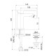 Смеситель для биде Fiore KUBE 100NN8535, черный