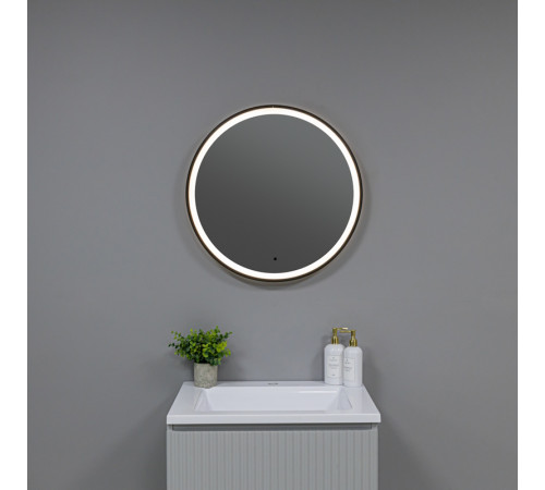 Зеркало Silver Mirrors Делуна/Deluna D700 TX (алюм. профиль, цвет черный, бесконтактный сенсор)