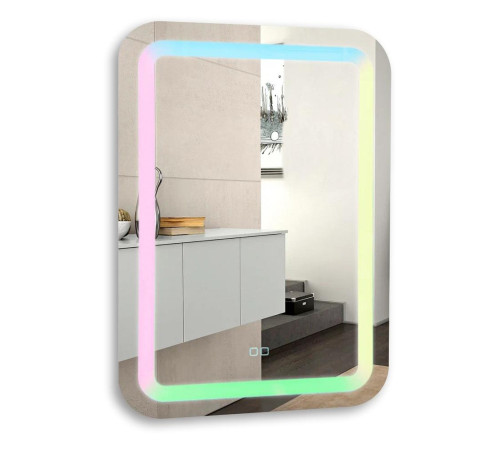 Зеркало Silver Mirrors Malta-RGB 550х800 (сенсорный выключатель, мульти-цвет)