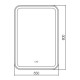 Зеркало Silver Mirrors Malta-RGB 550х800 (сенсорный выключатель, мульти-цвет)