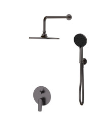 Душевая система встраиваемая ESKO Lagos Gun Metal SET6in1LGGM, оружейная сталь