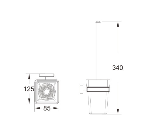 Ершик для унитаза Shevanik SG5600C, белый