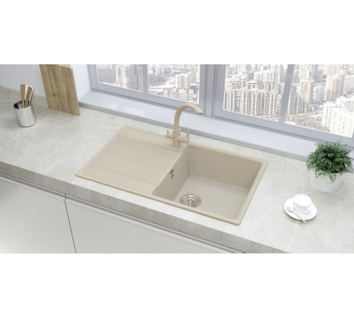 Кухонная мойка Ulgran Quartz Prima 850-02, лен