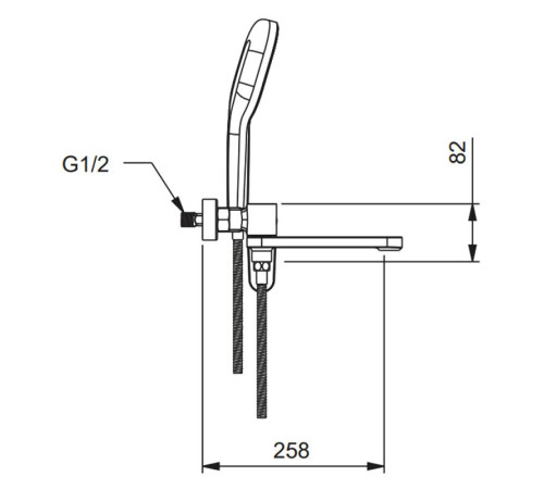 Смеситель для ванны GAPPO G3210-6, черный
