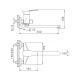 Смеситель для ванны FRAP F22001, хром